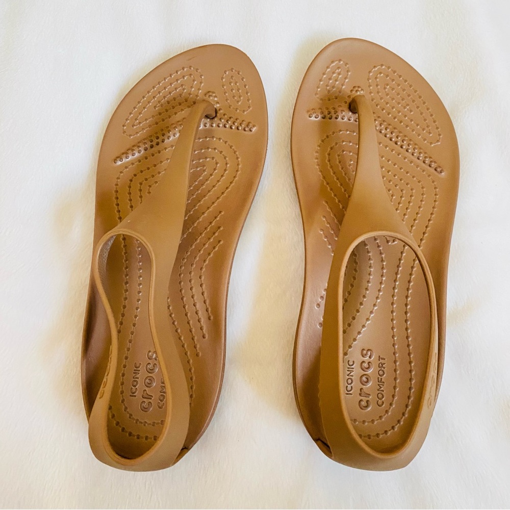 Crocs Sexi Flip Women's Sandals Brown Size 4 US
